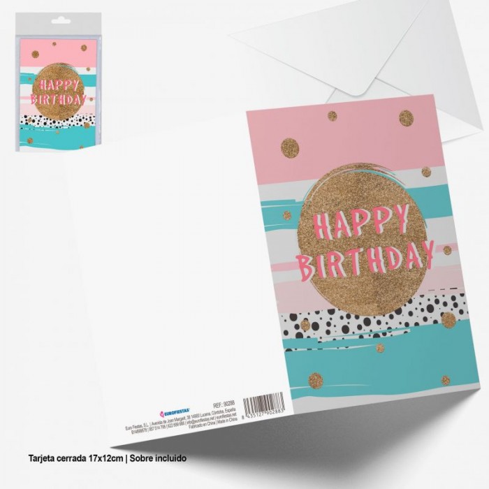 Atvirukas su vokeliu "Happy birthday" Atvirukas su vokeliu "Happy birthday"