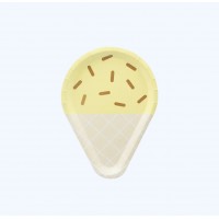 Lėkštutės “Geltoni ledai su pabarstukais” (8vnt, 26cm)