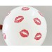 Balti balionai su raudonomis lūpomis (5vnt, 30cm)
