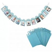 Mėlyna nuotraukų girlianda "12 mėnesių" (10*15cm) Mėlyna nuotraukų girlianda "12 mėnesių" (10*15cm)