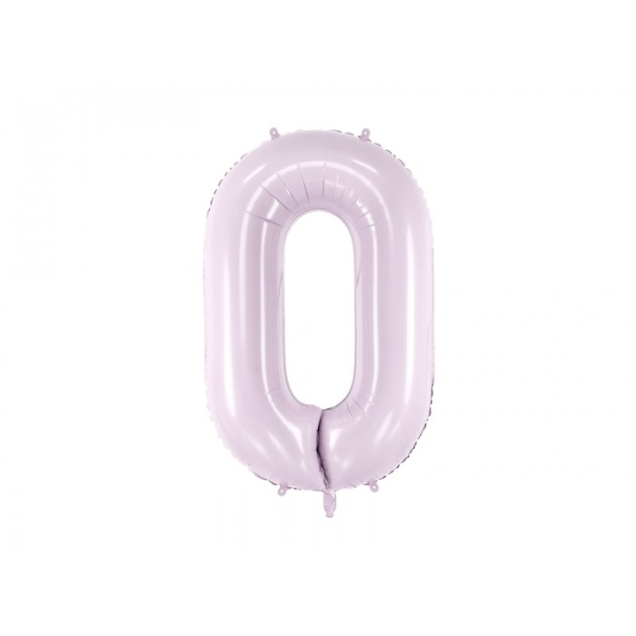 Folinis balionas-skaičius 0, šviesiai violetinis (86cm) Folinis balionas-skaičius 0, šviesiai violetinis (86cm)