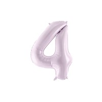 Folinis balionas-skaičius 4, šviesiai violetinis (86cm) Folinis balionas-skaičius 4, šviesiai violetinis (86cm)