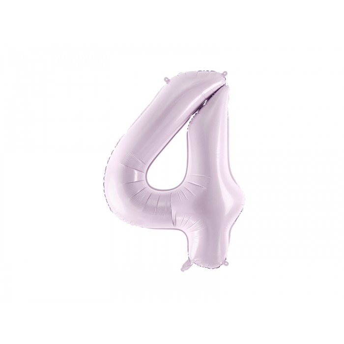 Folinis balionas-skaičius 4, šviesiai violetinis (86cm) Folinis balionas-skaičius 4, šviesiai violetinis (86cm)