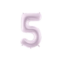 Folinis balionas-skaičius 5, šviesiai violetinis (86cm) Folinis balionas-skaičius 5, šviesiai violetinis (86cm)