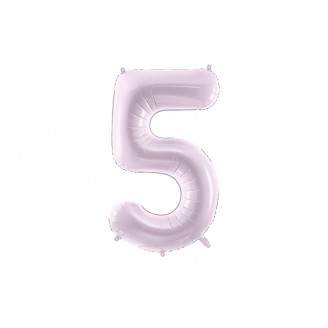 Folinis balionas-skaičius 5, šviesiai violetinis (86cm)