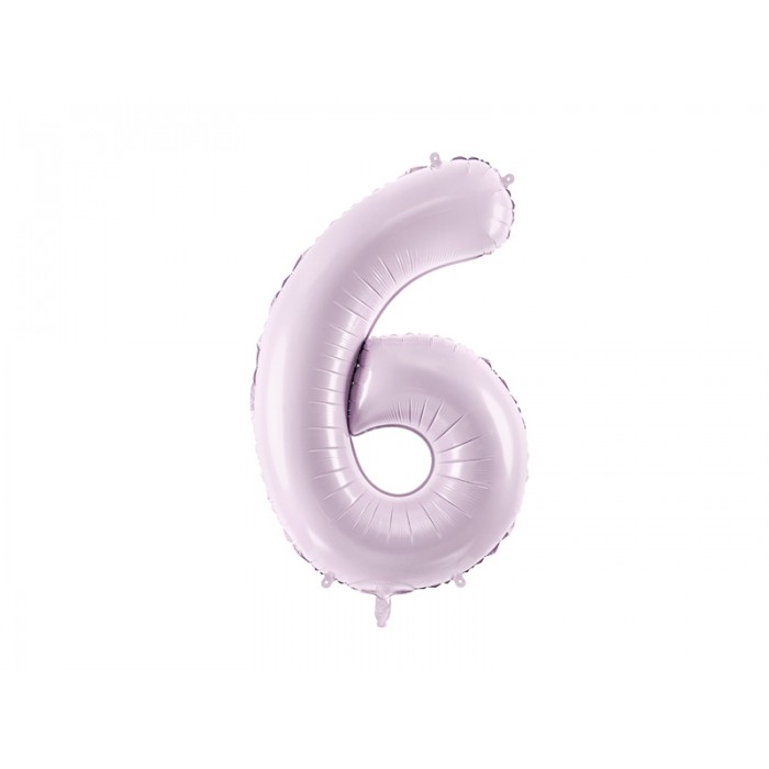 Folinis balionas-skaičius 6, šviesiai violetinis (86cm) Folinis balionas-skaičius 6, šviesiai violetinis (86cm)