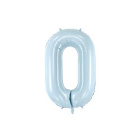 Folinis balionas-skaičius 0, šviesiai mėlynas (86cm) Folinis balionas-skaičius 0, šviesiai mėlynas (86cm)