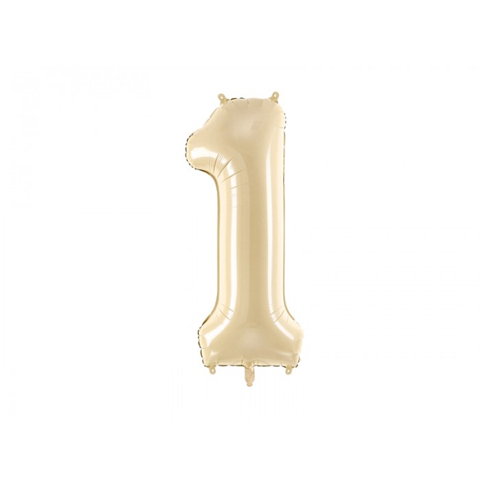 Folinis balionas-skaičius 1, rusvas (86cm) Folinis balionas-skaičius 1, rusvas (86cm)