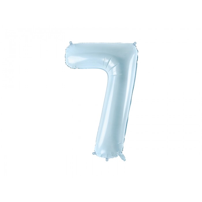 Folinis balionas-skaičius 7, šviesiai mėlynas (86cm) Folinis balionas-skaičius 7, šviesiai mėlynas (86cm)