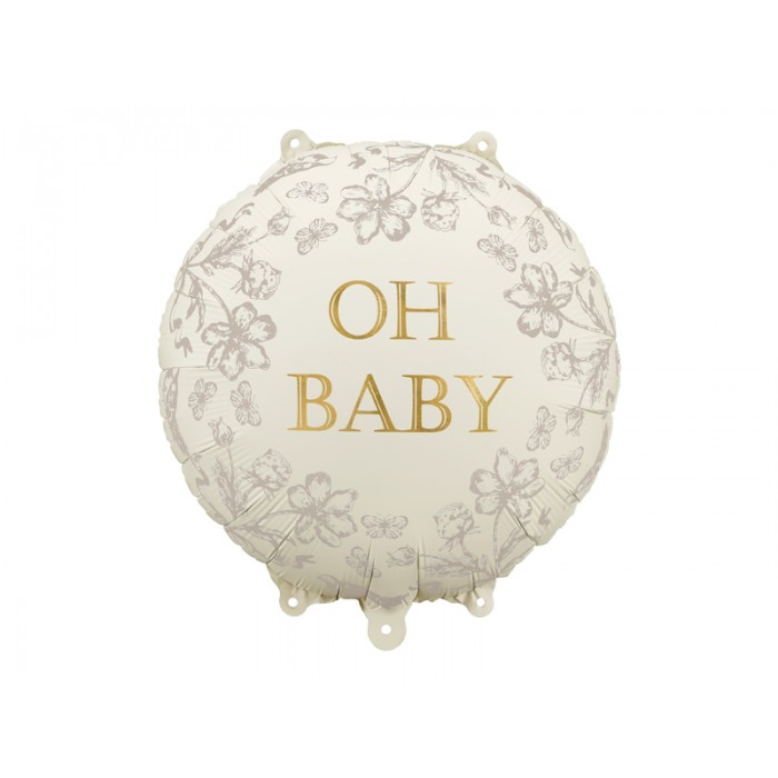 Folinis apvalus balionas "OH baby" (46cm) Folinis apvalus balionas "OH baby" (46cm)