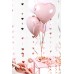 Folinis balionas šviesiai rožinė pastelinė širdelė (45cm)