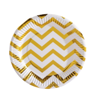 Lėkštutės "Auksiniai zigzag" (18cm 10vnt) Lėkštutės "Auksiniai zigzag" (18cm 10vnt)