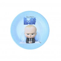 Lėkštutės “Baby boss” (18cm, 10vnt) Lėkštutės “Baby boss” (18cm, 10vnt)