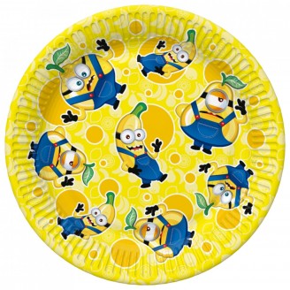 Lėkštutės “Minions, pimpačkiukai” (18cm, 8vnt)