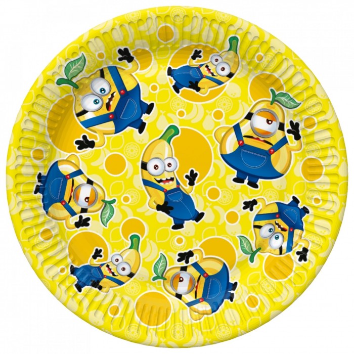 Lėkštutės “Minions, pimpačkiukai” (18cm, 8vnt) Lėkštutės “Minions, pimpačkiukai” (18cm, 8vnt)