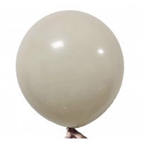 Dideli balionai, balto smėlio  (3vnt, 48cm)