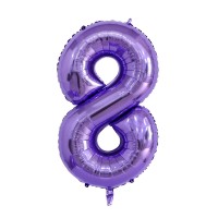Folinis balionas-skaičius 8, violetinis (101cm) Folinis balionas-skaičius 8, violetinis (101cm)