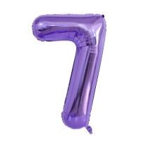 Folinis balionas-skaičius 7, violetinis (101cm)