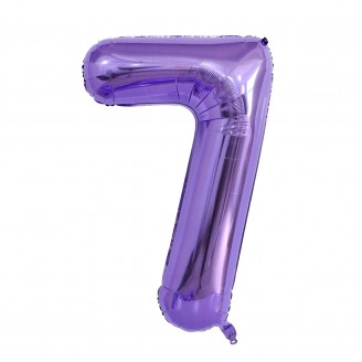 Folinis balionas-skaičius 7, violetinis (101cm)