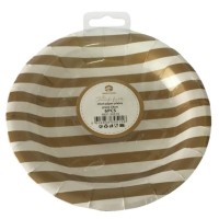 Lėkštutės "Rusvi dryželiai"(18cm 6vnt) Lėkštutės "Rusvi dryželiai"(18cm 6vnt)