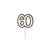 Žvakutė skaičius 60 (5,5cm) Žvakutė skaičius 60 (5,5cm)