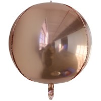 Apvalus folinis balionas, rožinio aukso (48cm)