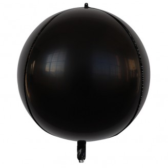 Apvalus folinis balionas, juodas (48cm)