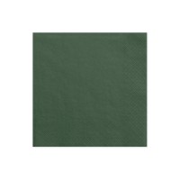 Vienspalvės servetėlės, tamsiai žalios (20vnt)