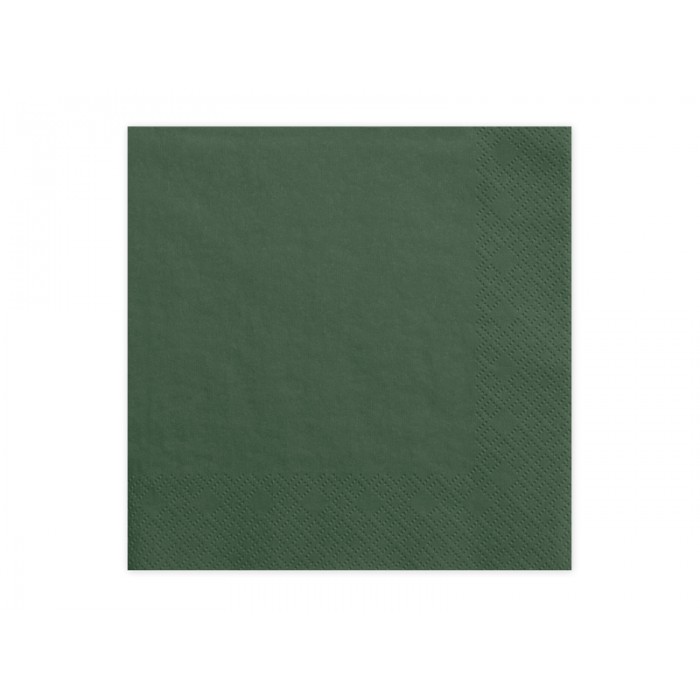Vienspalvės servetėlės, tamsiai žalios (20vnt)