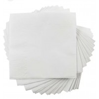 Vienspalvės servetėlės, baltos (20vnt, 25x25cm) Vienspalvės servetėlės, baltos (20vnt, 25x25cm)