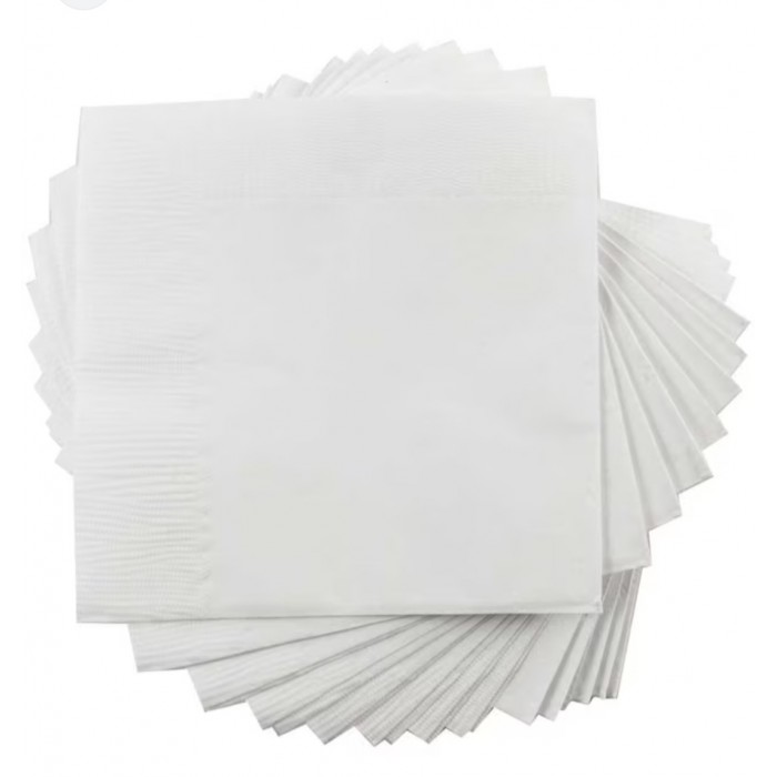 Vienspalvės servetėlės, baltos (20vnt, 25x25cm) Vienspalvės servetėlės, baltos (20vnt, 25x25cm)