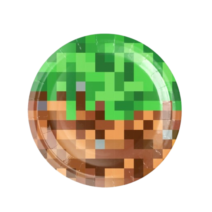 Lėkštutės Minecraft (10vnt 18cm) Lėkštutės Minecraft (10vnt 18cm)