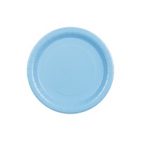 Vienspalvės lėkštutės, šviesiai mėlynos (6vnt, 18cm) Vienspalvės lėkštutės, šviesiai mėlynos (6vnt, 18cm)