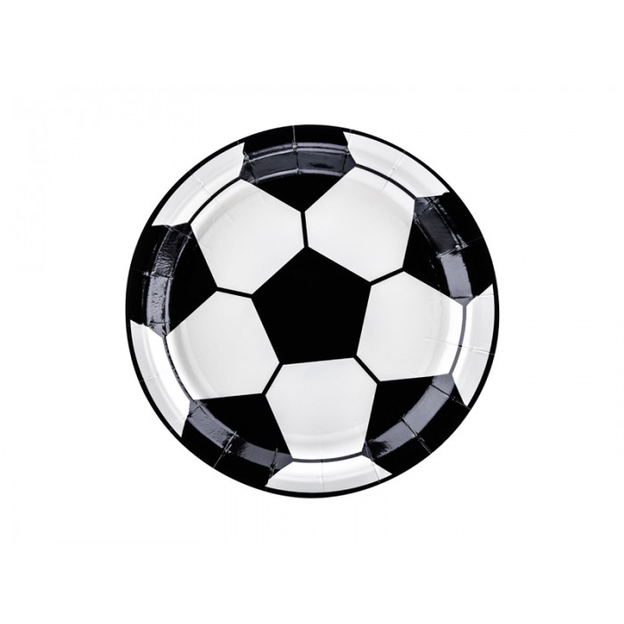 Lėkštutės "Futbolo kamuolys" (6vnt, 18cm)