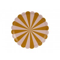 Lėkštutės "Rudi dryželiai" (6vnt, 18cm) Lėkštutės "Rudi dryželiai" (6vnt, 18cm)