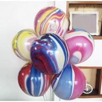Agato balionai, spalvoti  (5vnt, 27cm)