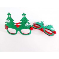 Dekoratyviniai akiniai "Žalios eglutės" (1vnt)