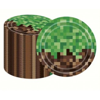 Lėkštutės Minecraft (10vnt 23 cm)