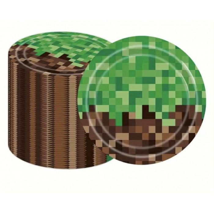 Lėkštutės Minecraft (10vnt 23 cm) Lėkštutės Minecraft (10vnt 23 cm)