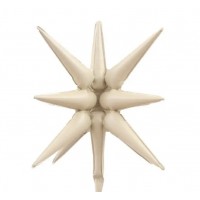 Folinis balionas balto smėlio "3D Žvaigždė" (55cm) Folinis balionas balto smėlio "3D Žvaigždė" (55cm)