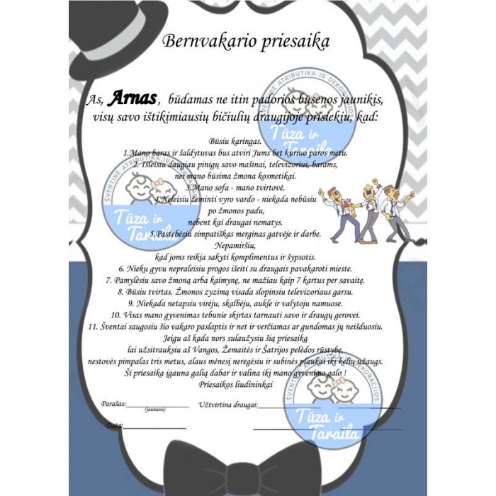 Bernvakario priesaika Bernvakario priesaika