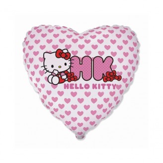  Folinis balionas "Hello Kitty širdelės" (45cm)
