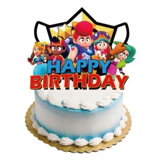 Torto smeigtukas "Brawl Stars Happy birthday" (1vnt)