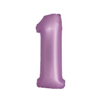 Folinis balionas-skaičius 1, levanda (76cm)