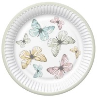 Lėkštutės "Pasteliniai drugeliai" (8vnt, 18cm) Lėkštutės "Pasteliniai drugeliai" (8vnt, 18cm)