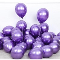 Chrominiai balionai, violetiniai (5vnt, 30cm)