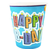 Puodeliai "Happy birthday" (10vnt) Puodeliai "Happy birthday" (10vnt)