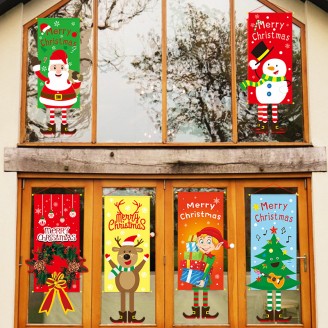 Kalėdinė dekoracija ant lango kalėdų senelis (115*40,5cm)