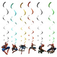 Dekoracija "Spider Man" (6vnt)