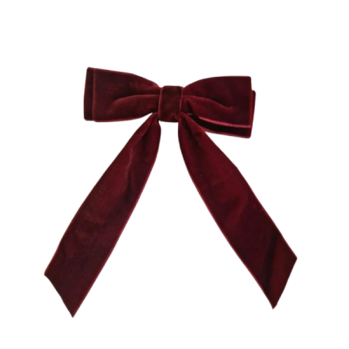 Kaspinas, bordo, veliūrinis (10x5cm, 2vnt) Kaspinas, bordo, veliūrinis (10x5cm, 2vnt)